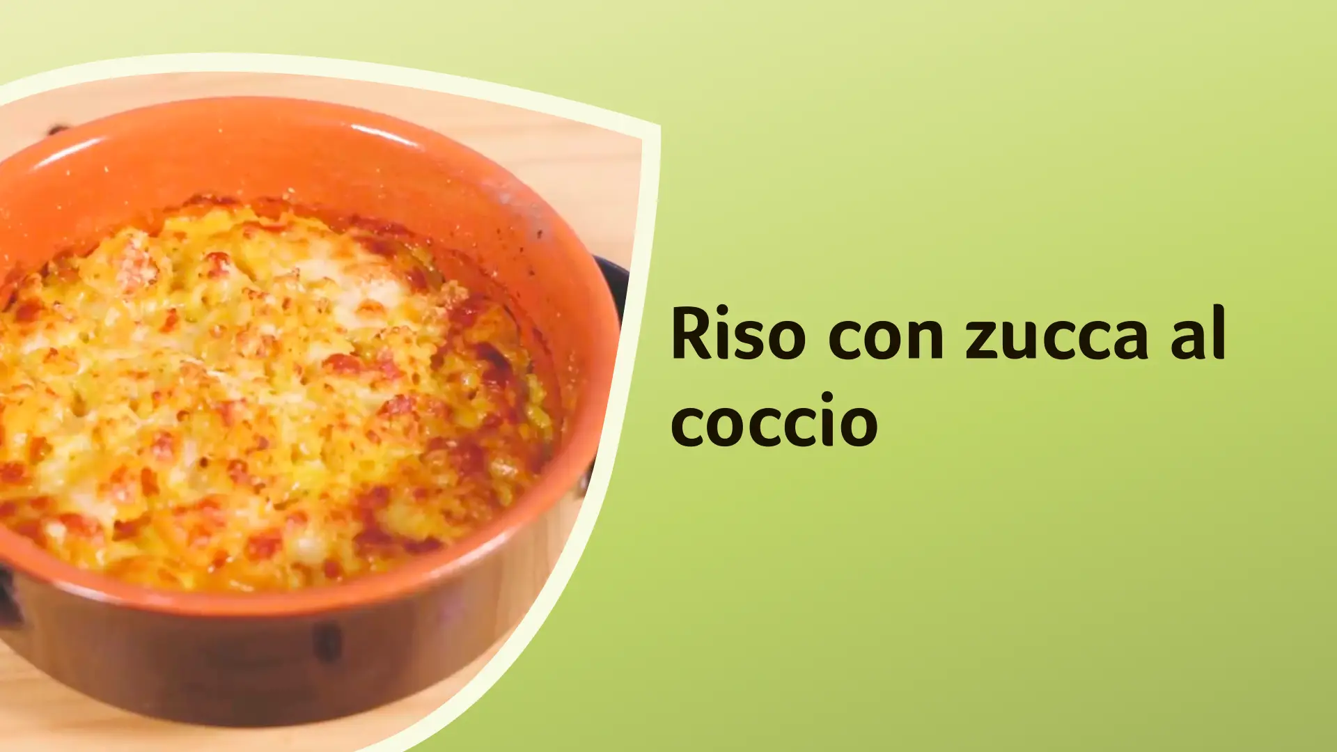 Un coccio di riso con zucca